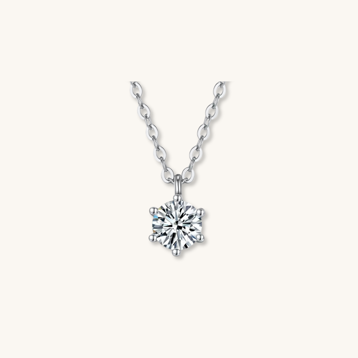 Emery moissanite diamond necklace