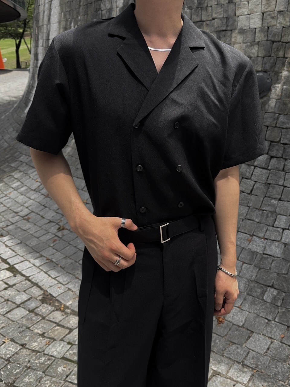 Lightweight Suit Double-Layer Short-Sleeve Shirt