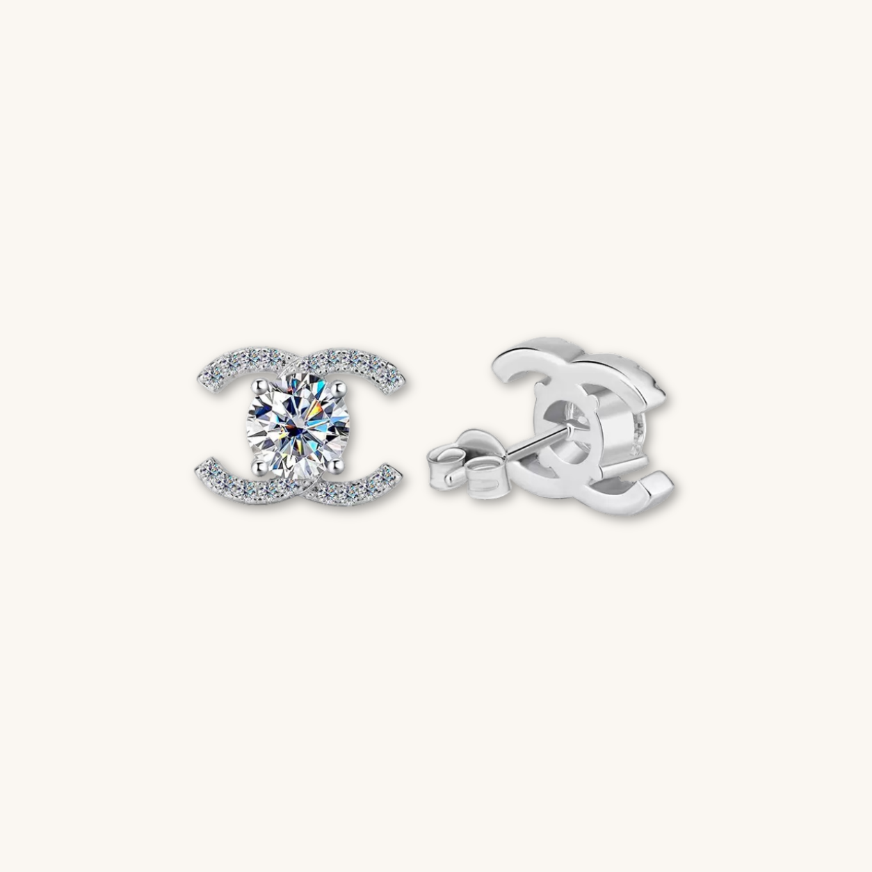 Yves moissanite earrings
