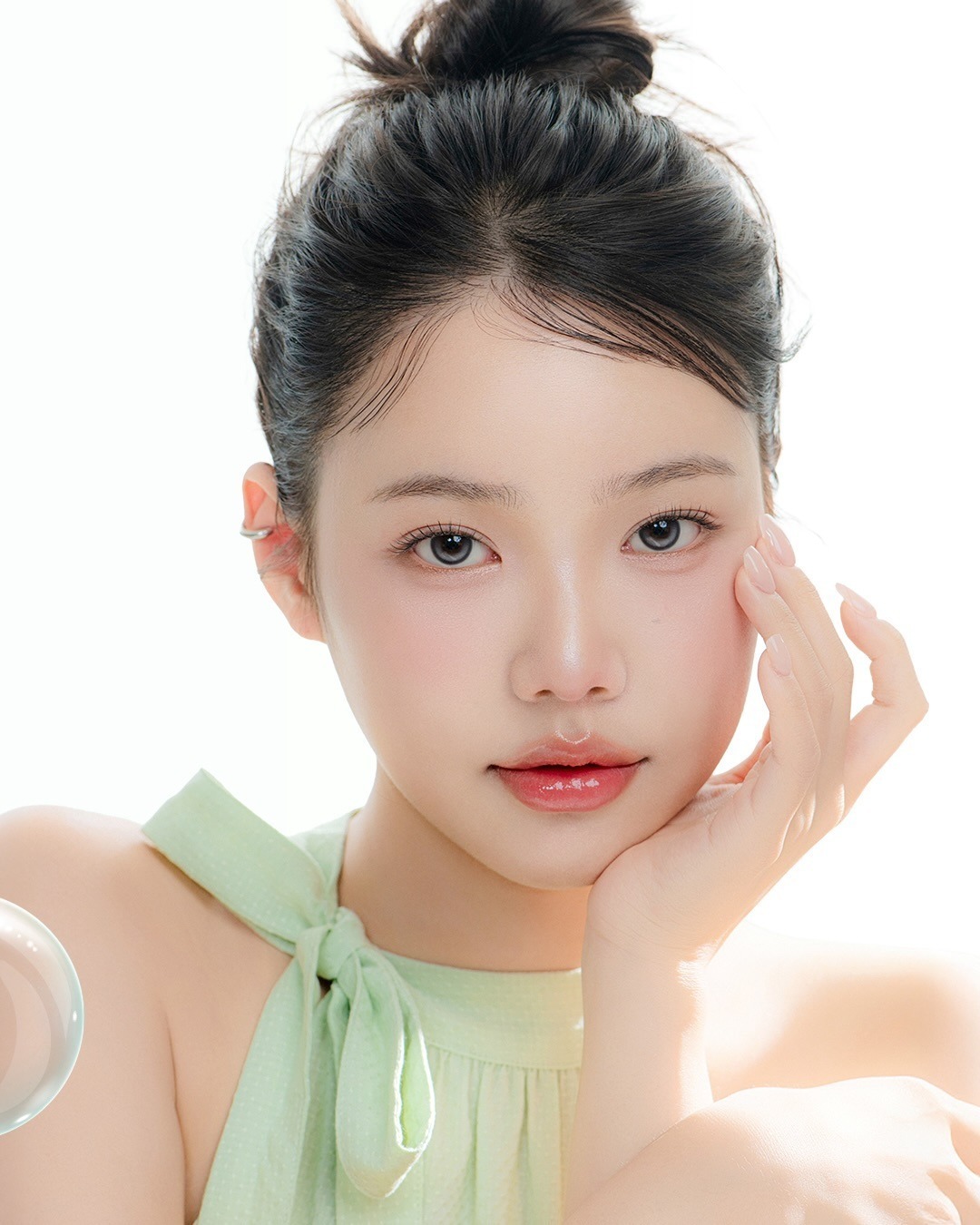 [月拋]Lensme Minibble 1 Month Tint Gray｜月拋矽水凝膠彩妝隱形眼鏡｜每盒2片