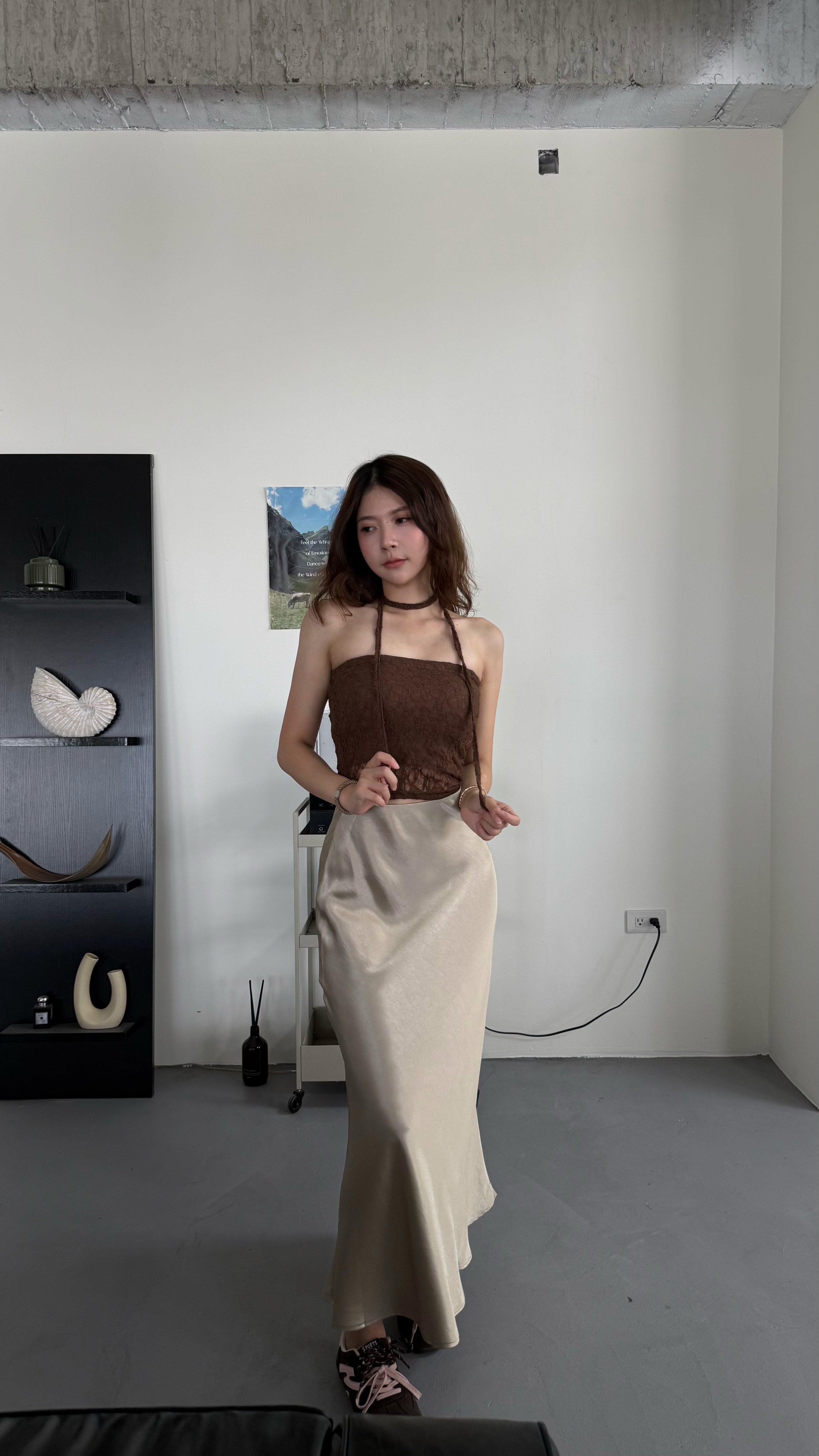波紋絲光魚尾裙