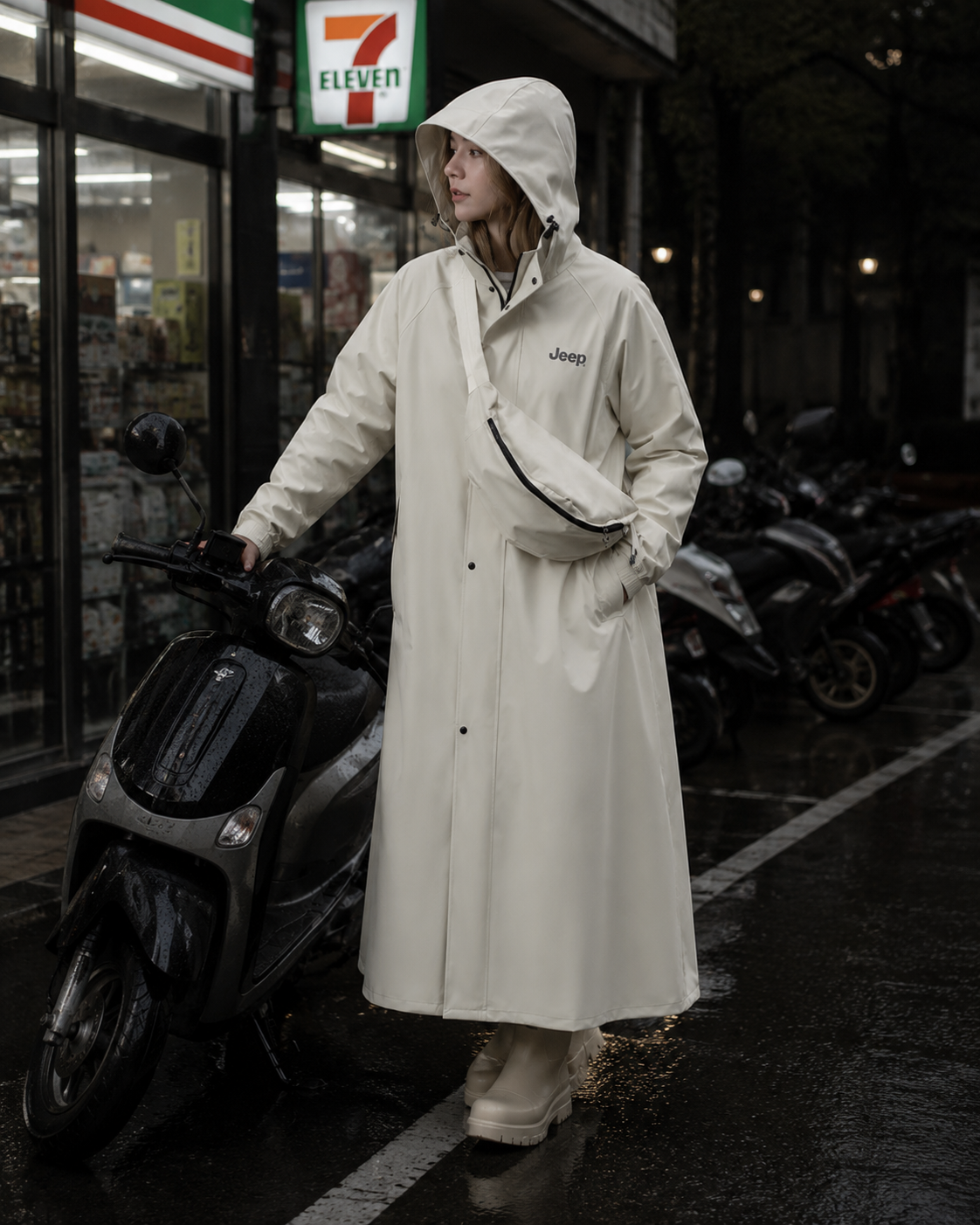 JEEP URBAN RAINCOAT 都市 機能 晴雨 兩用 雨衣