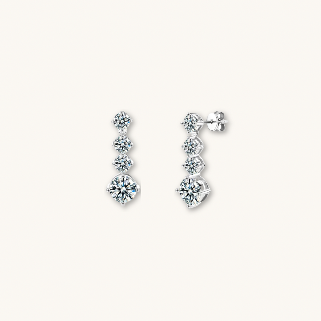 Valeria moissanite earrings
