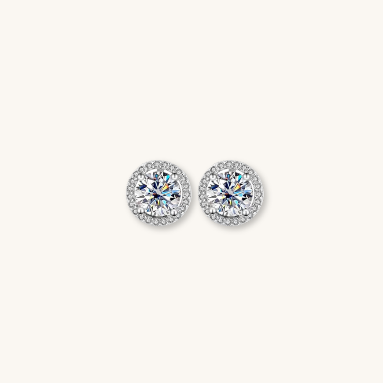 Bella moissanite earrings