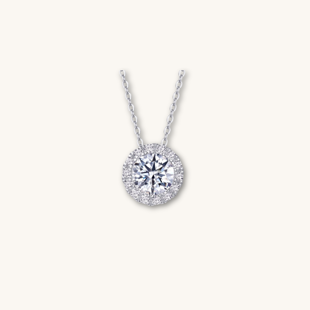 Ava mossanite diamond necklace