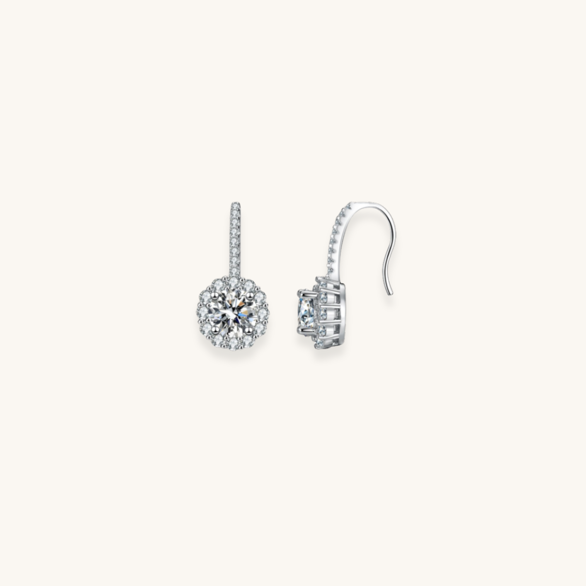 Riley moissanite earring