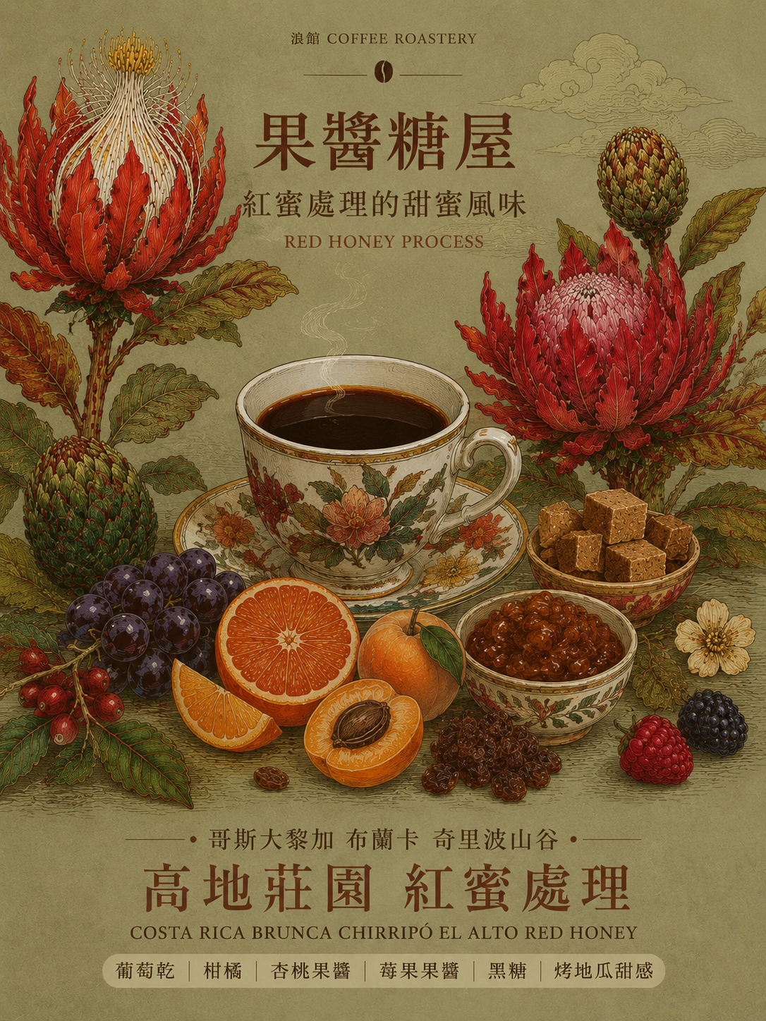 哥斯大黎加 布蘭卡 奇里波山谷 高地莊園 紅蜜｜咖啡豆 227g