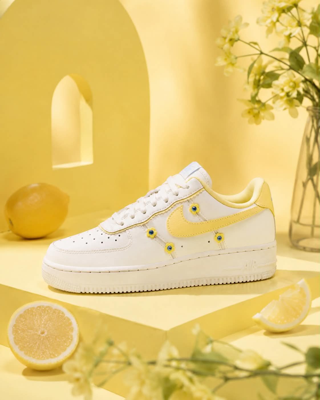 NIKE AIR FORCE 1 '07 AF1 限量奶黃 小黃花 白黃 IM2348-170