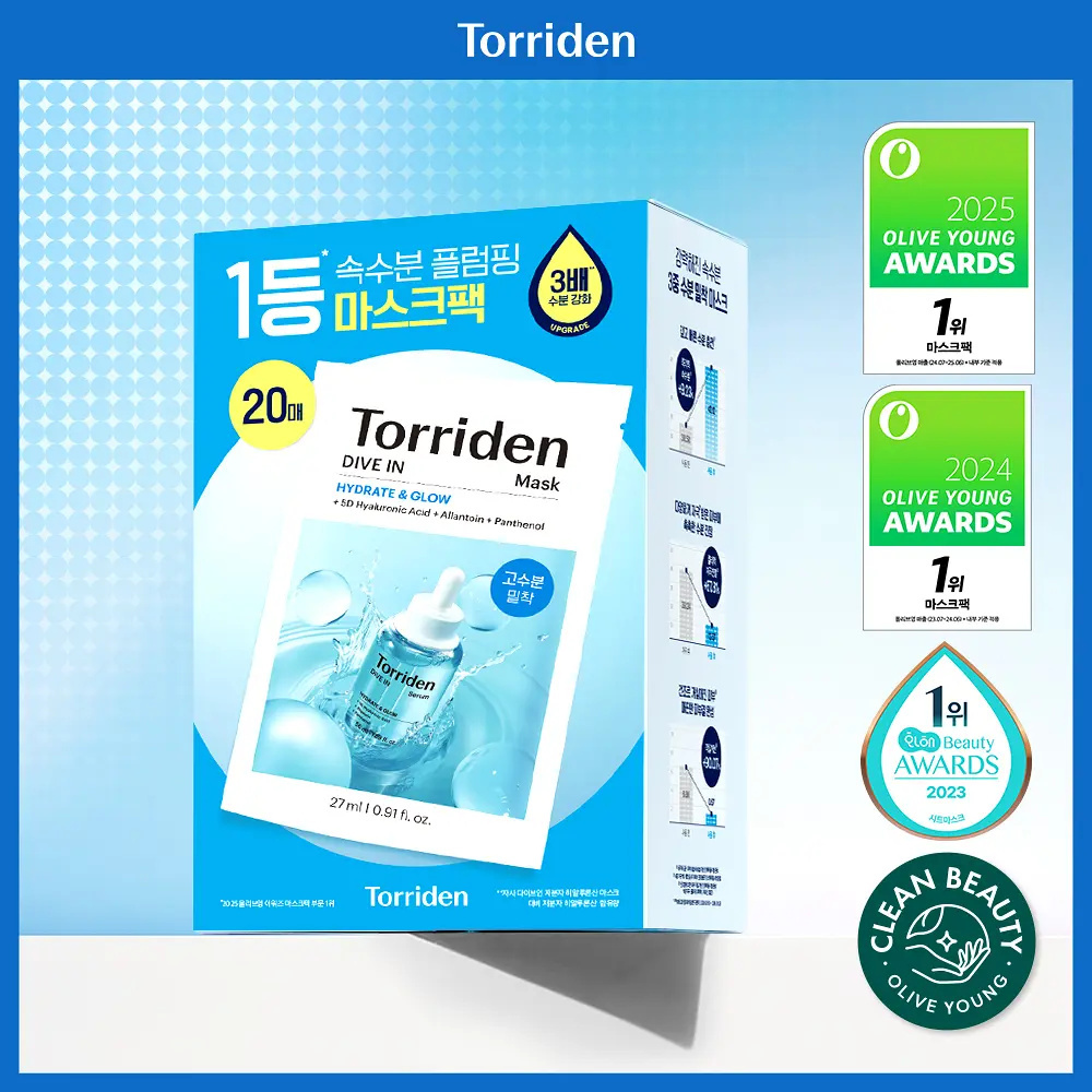 TORRIDEN 升級版 5D 微分子玻尿酸極致深層爆水密集修復保濕面膜