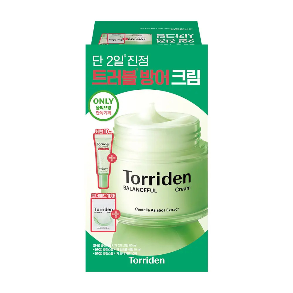 TORRIDEN 升級版五重複合積雪草密集舒緩密集爆水保濕面霜 80ml (+精華液10ml & 棉片10片)