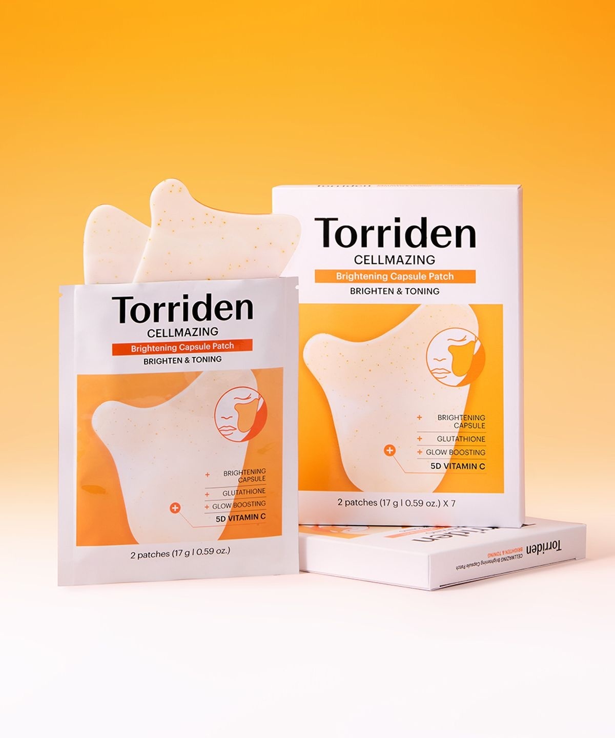 TORRIDEN 維他命C極致晶透亮白密集修護膠原蛋白微導膠囊局部精華貼片 #7片裝