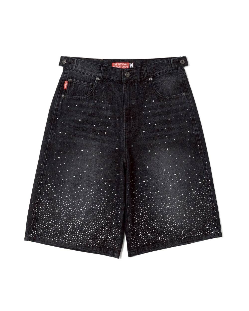 【9090】0710發售新品 Bullet Logo Rhinestone Buggy Jorts