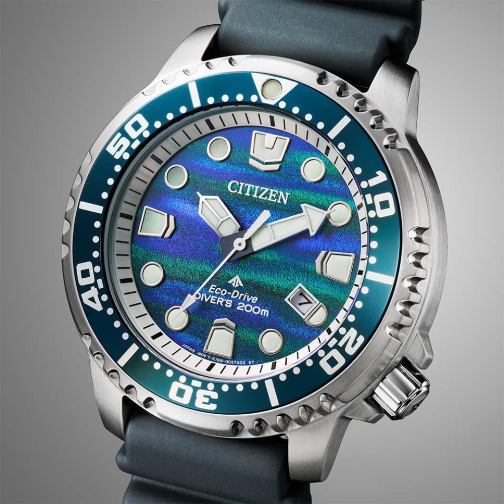 萬年鐘錶 - Citizen 星辰錶  海洋生態光動能潛水男錶 BN0167-09W  錶徑44MM