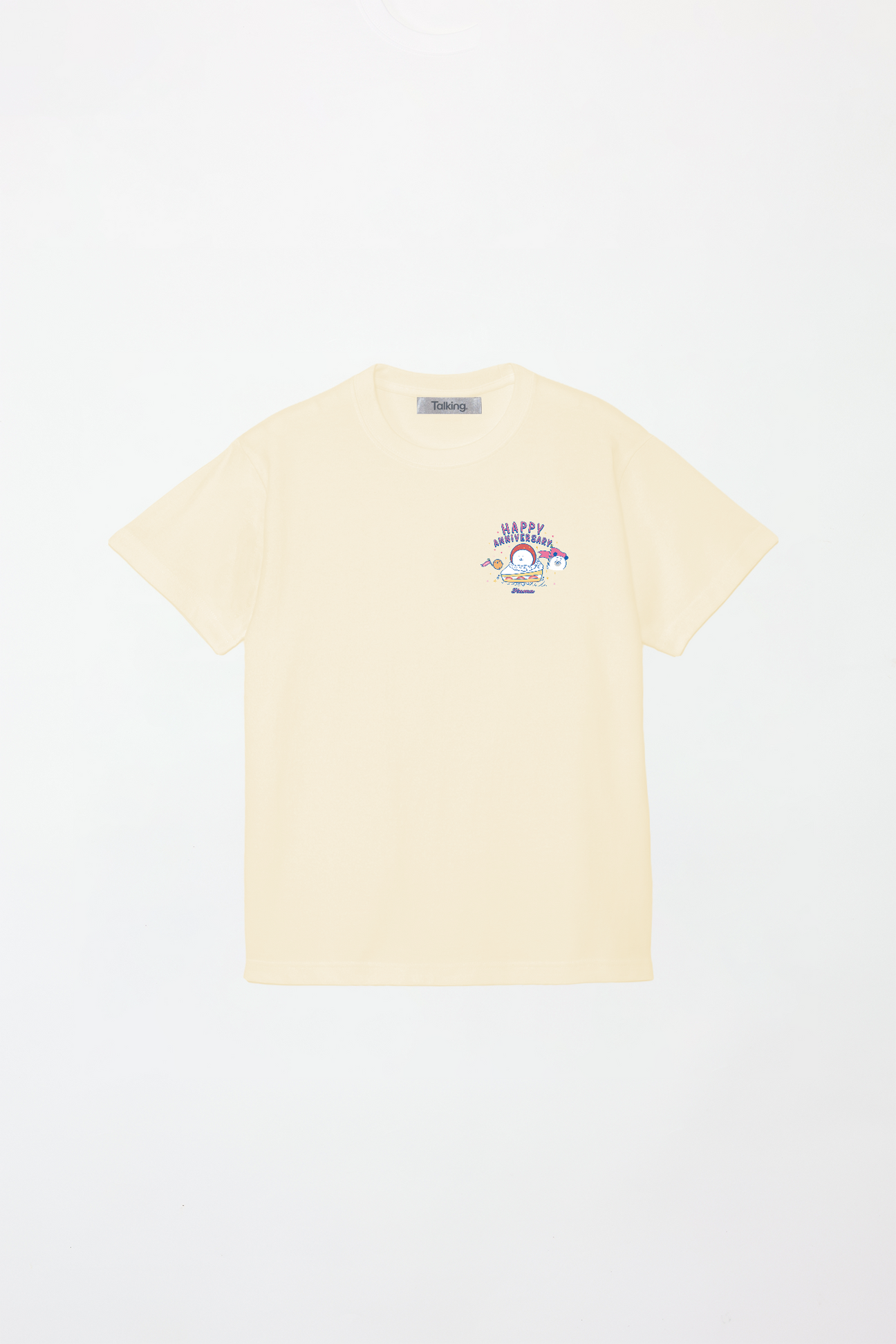 預訂｜白熊 ODM 5.6oz純棉短袖T恤 HAPPY ANNIVERSARY 左胸圖案