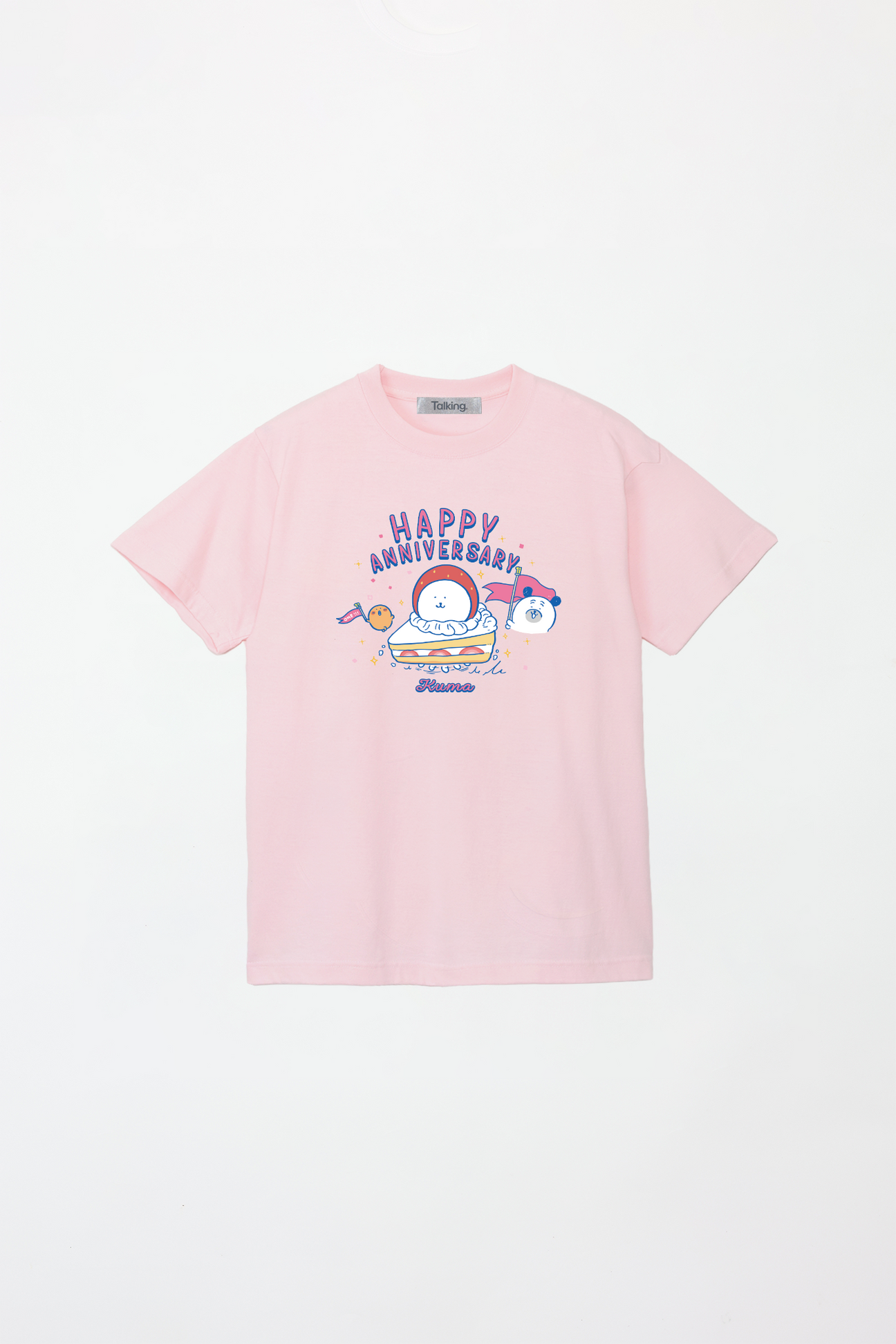 預訂｜白熊 ODM 5.6oz純棉短袖T恤 HAPPY ANNIVERSARY 中央圖案