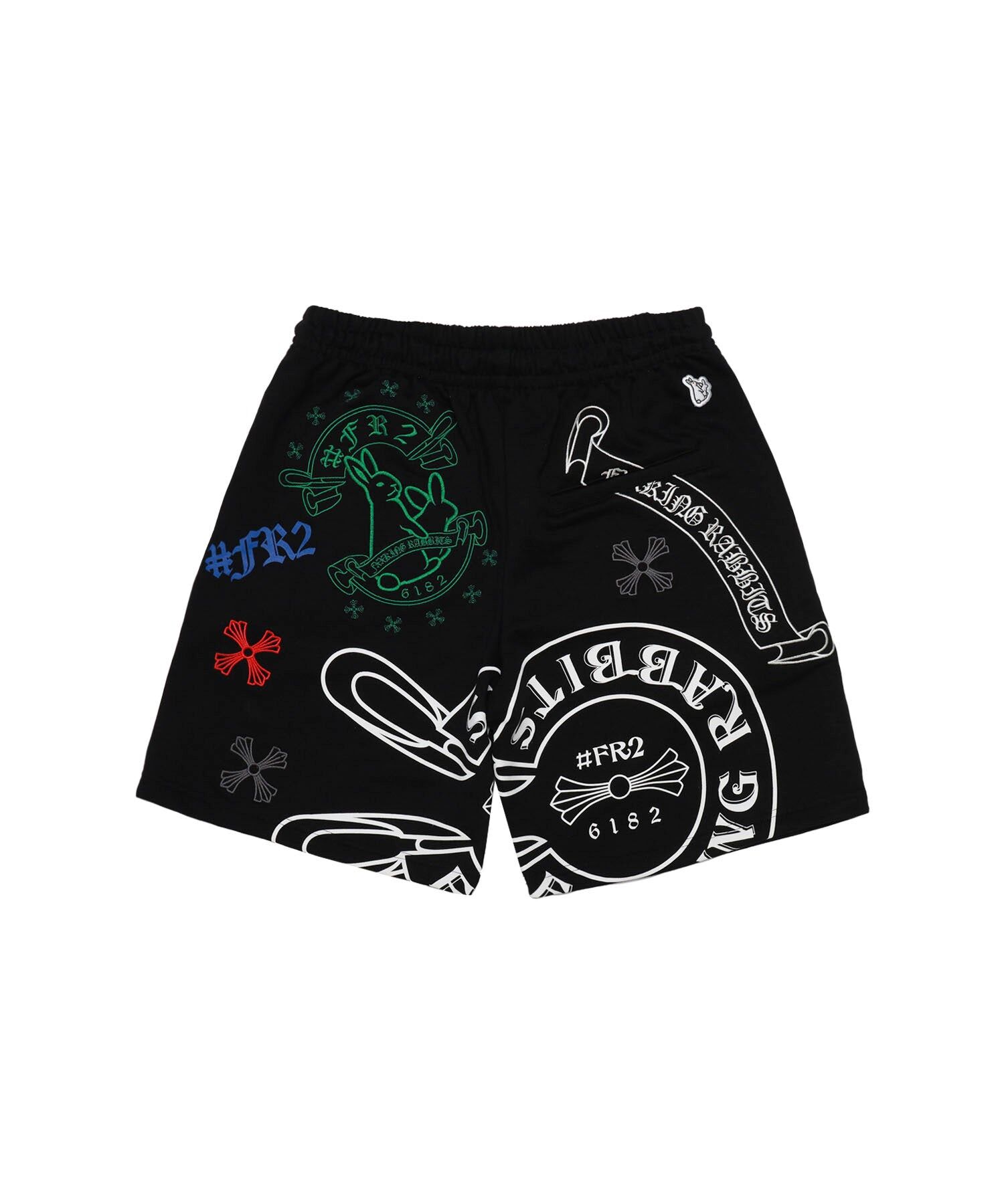 【#FR2】0711發售Cross Rabbits Multi Logo Embroidery Short Pants