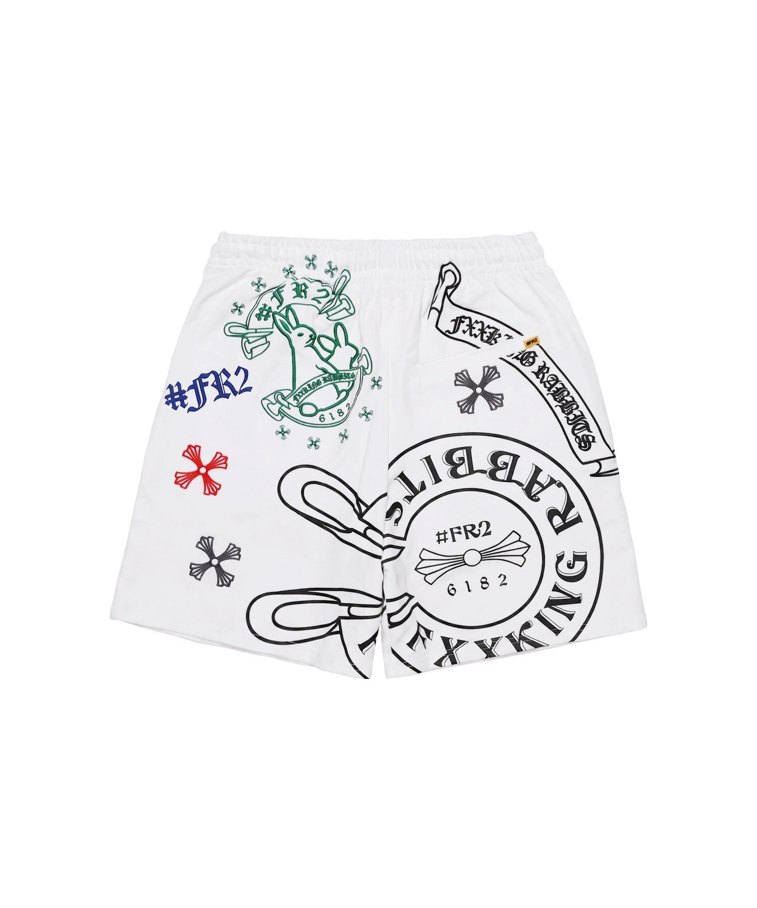 【#FR2】0711發售Cross Rabbits Multi Logo Embroidery Short Pants