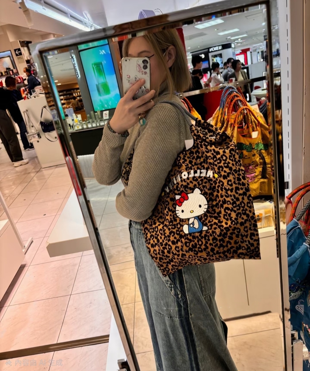 Hello Kitty x 日本Ball chain 限定豹紋 環保Tote Bag