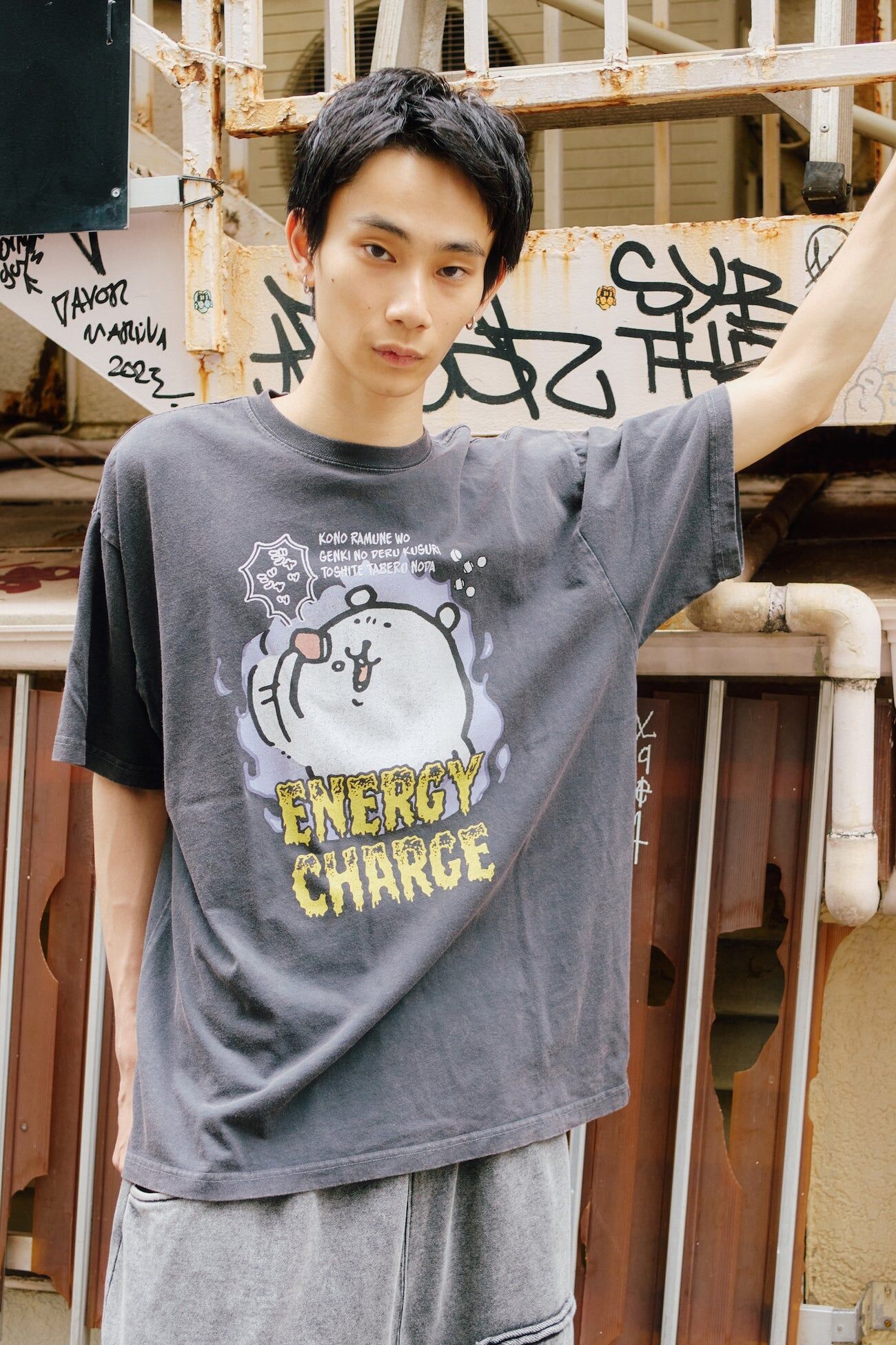 預訂｜Nagano Characters 全棉短袖T-shirt ENERGY CHARGE Sumi