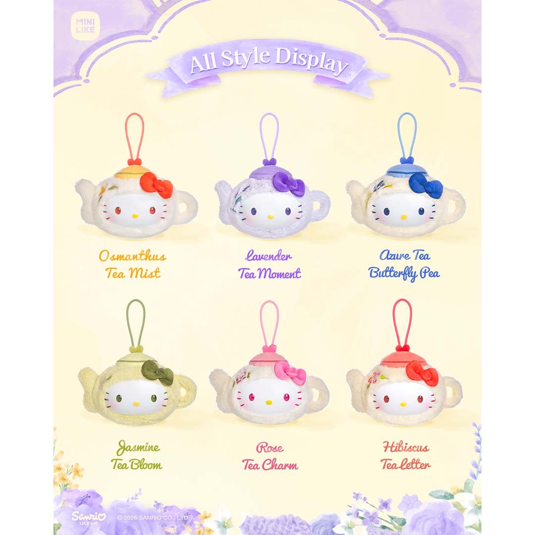 Hello Kitty款花浮茶間系列毛絨捏捏樂Mini