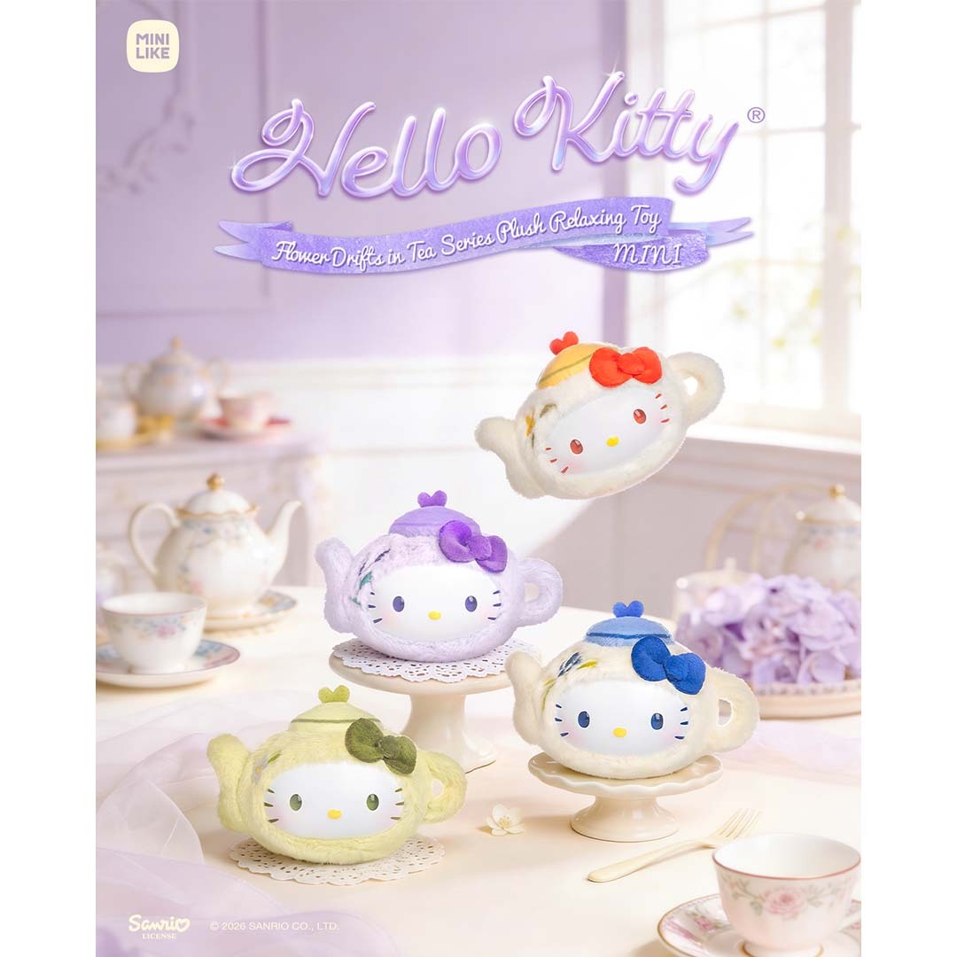 Hello Kitty款花浮茶間系列毛絨捏捏樂Mini