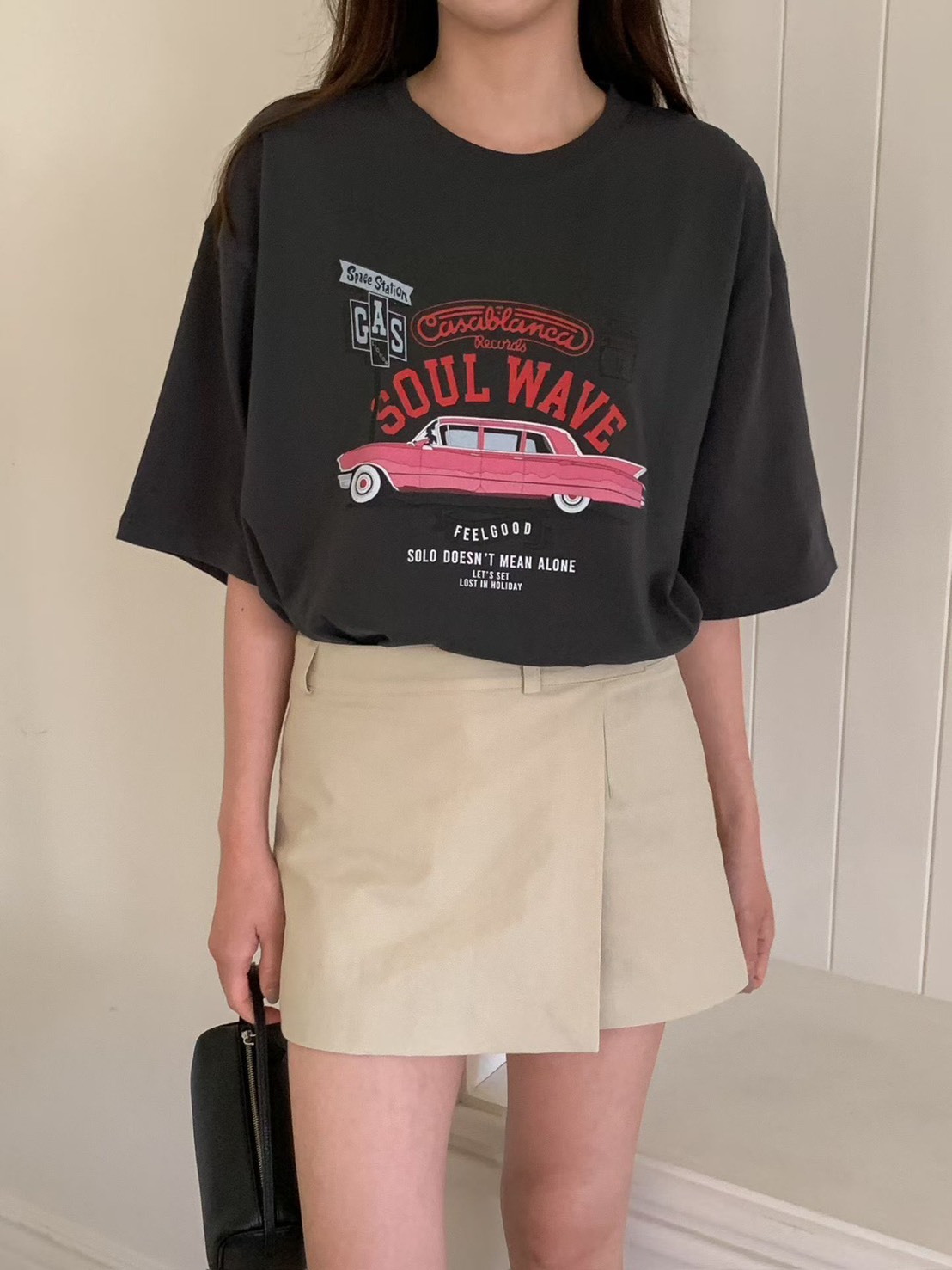 粉色車車休閒T