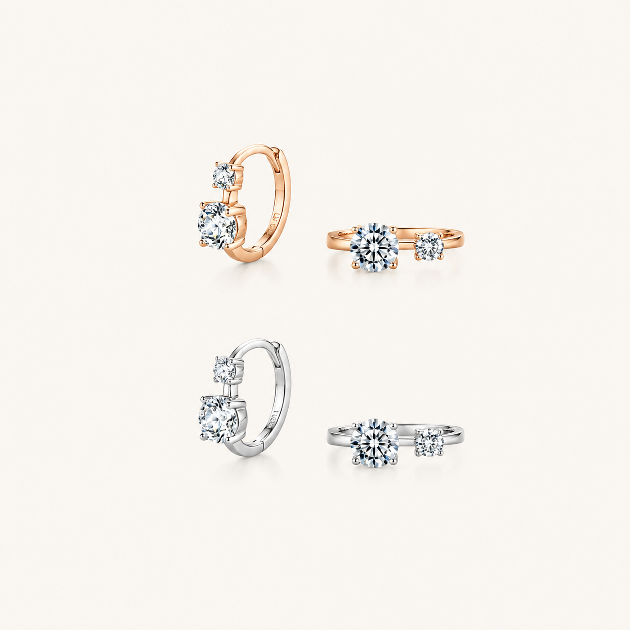 Quinn moissanite diamond earrings