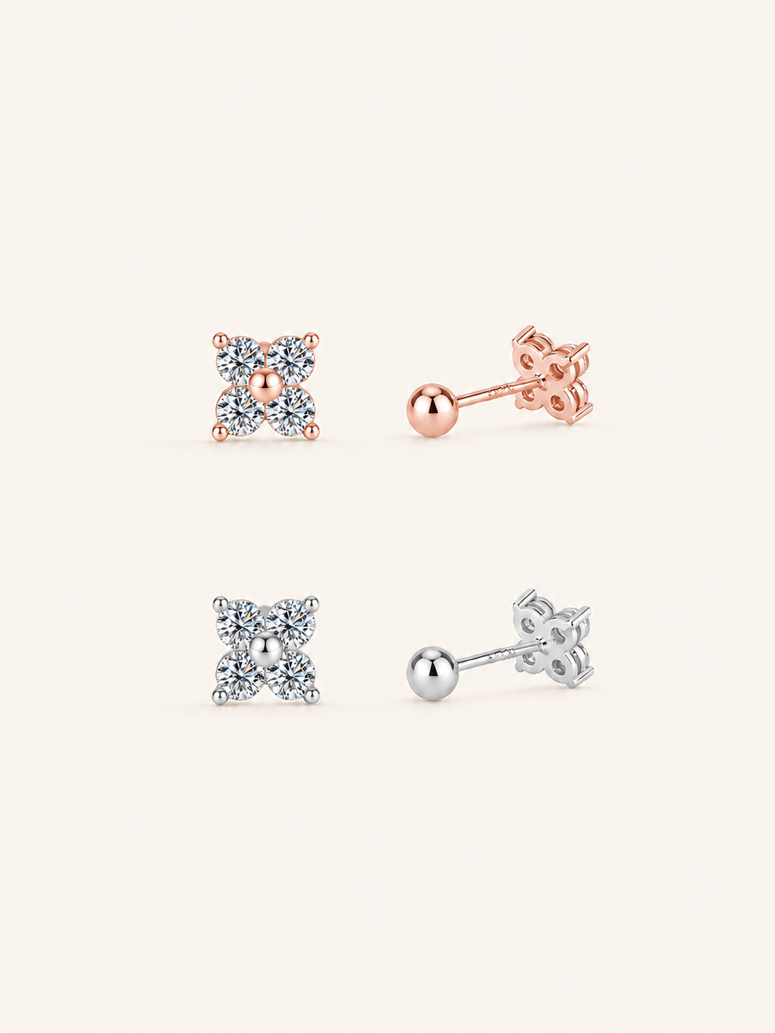 Mia moissanite earrings