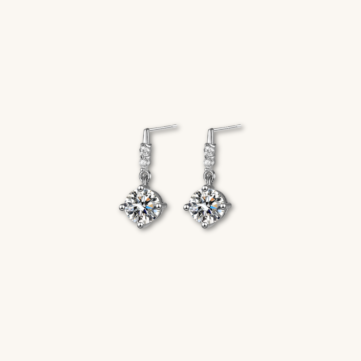 Lely moissanite earrings
