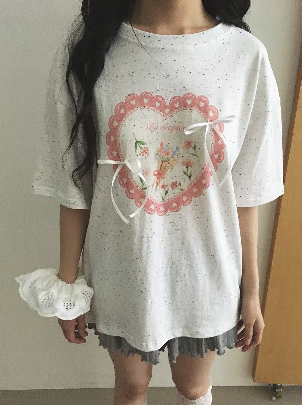 花束愛心短袖T
