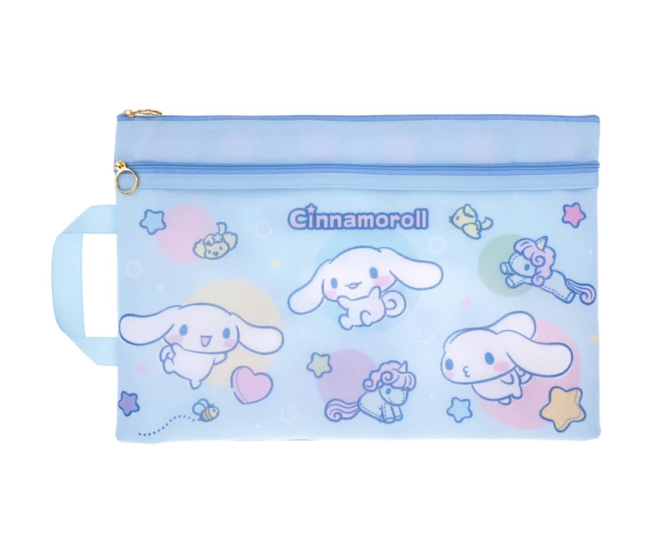 Cinnamoroll F4雙拉鍊布文件袋連手挽 9-7297-25