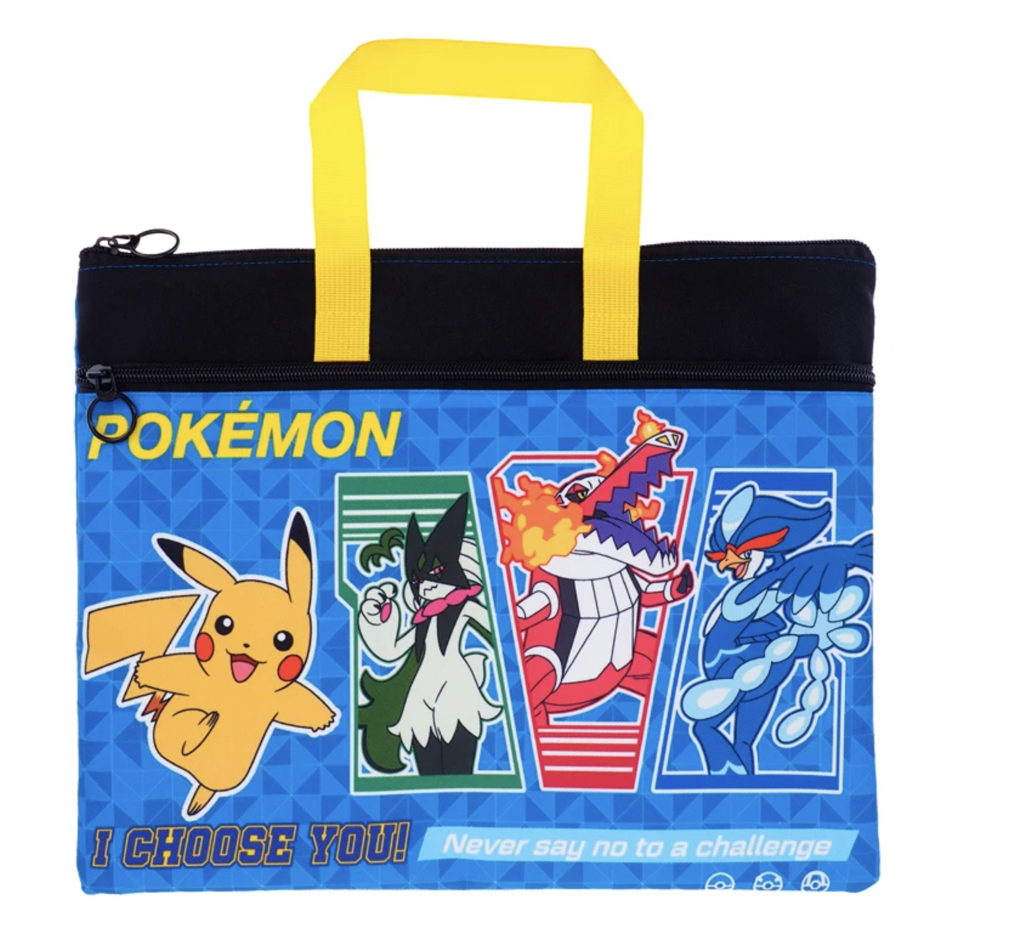 Pokémon A4雙拉鍊布文件袋連手挽 PKM-7483-3