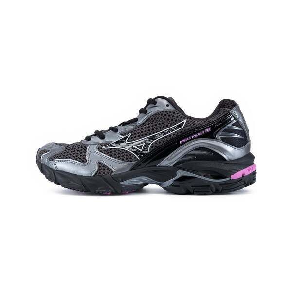 Mizuno 美津濃 Wave Rider 10 D1GA261D02 男 休閒鞋 復古 流行 黑銀 桃紅