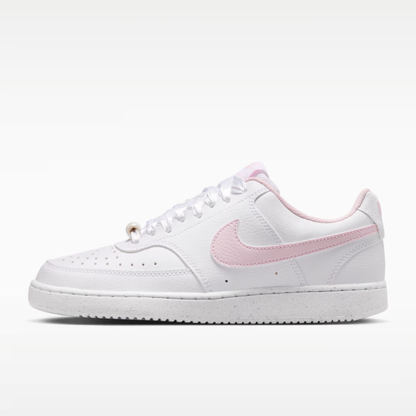 Nike 耐吉 W Court Vision Lo LE IB6652-101 女 運動休閒鞋 串珠 低筒 白 粉紅