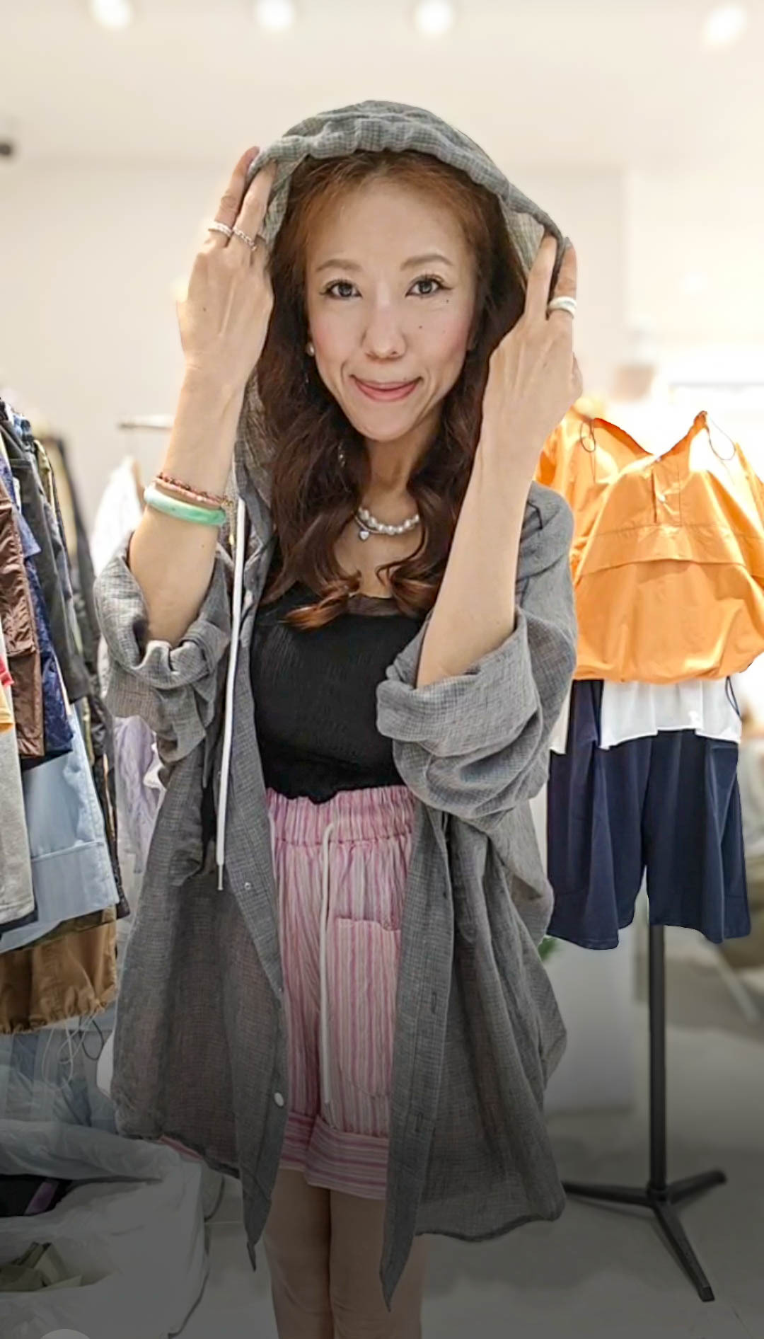 💍K0657  ▶️連帽大口袋襯衫 👉B:164cm L:76cm