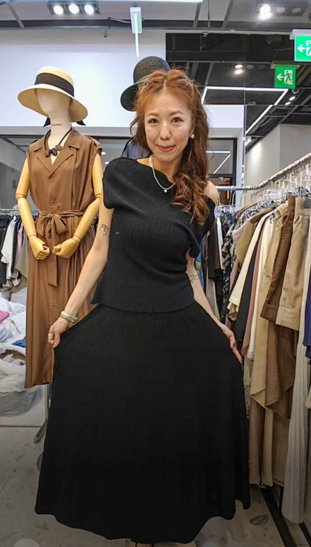 💍K9683  ▶️壓褶長裙 👉W:62-116cm H:cm L:95cm