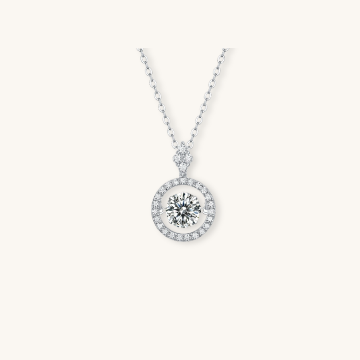 Elena 3D moissanite necklace