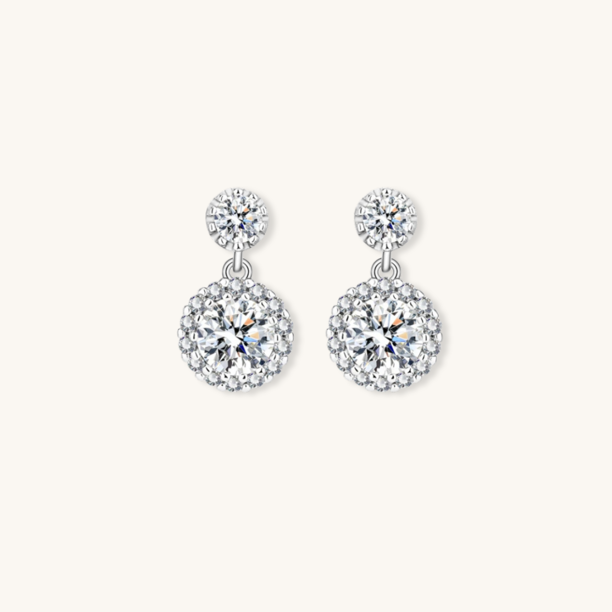 Blanche moissanite diamond earrings