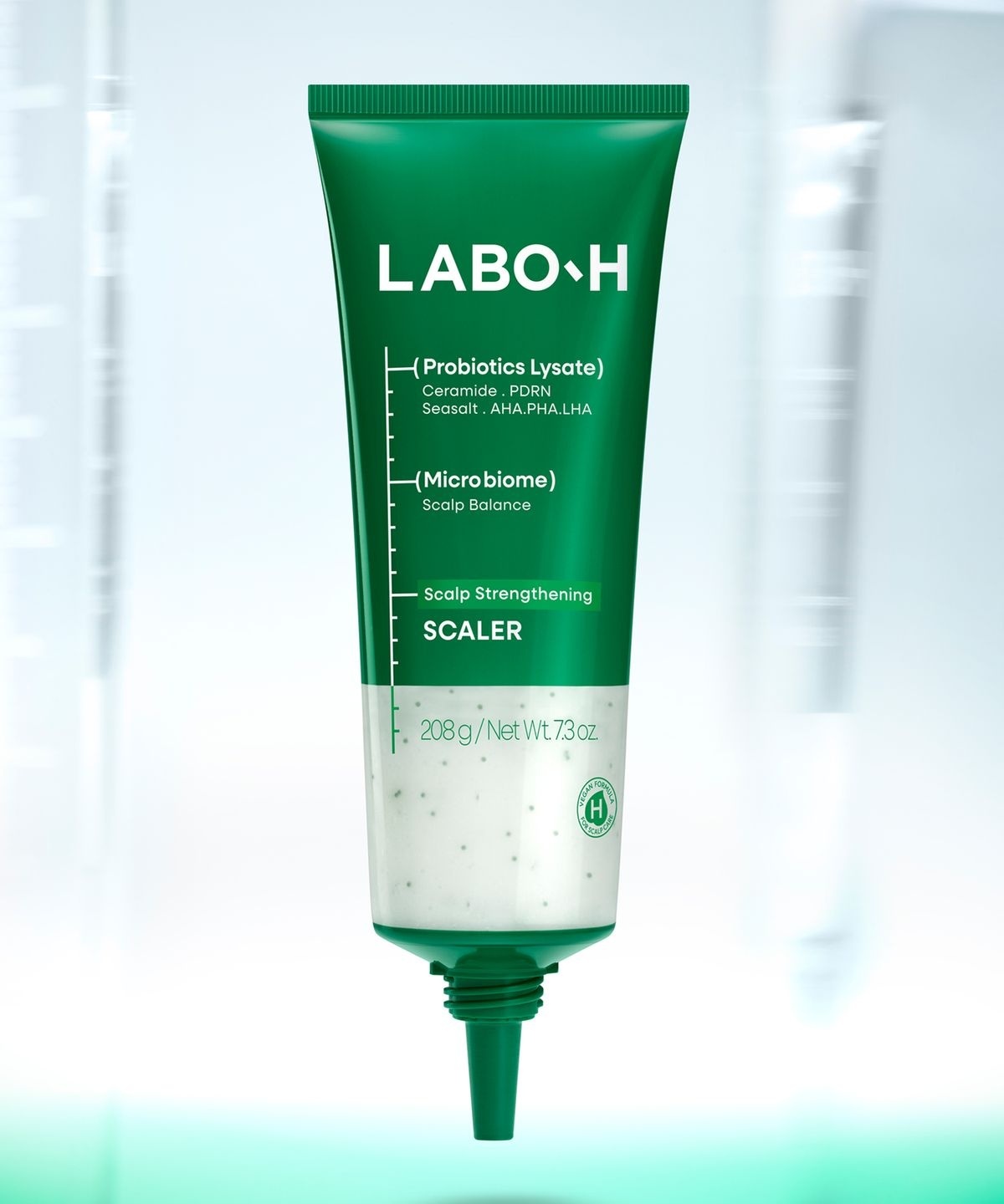 LABO-H 綠茶微生態深層海鹽頭皮去角質淨化霜 208g