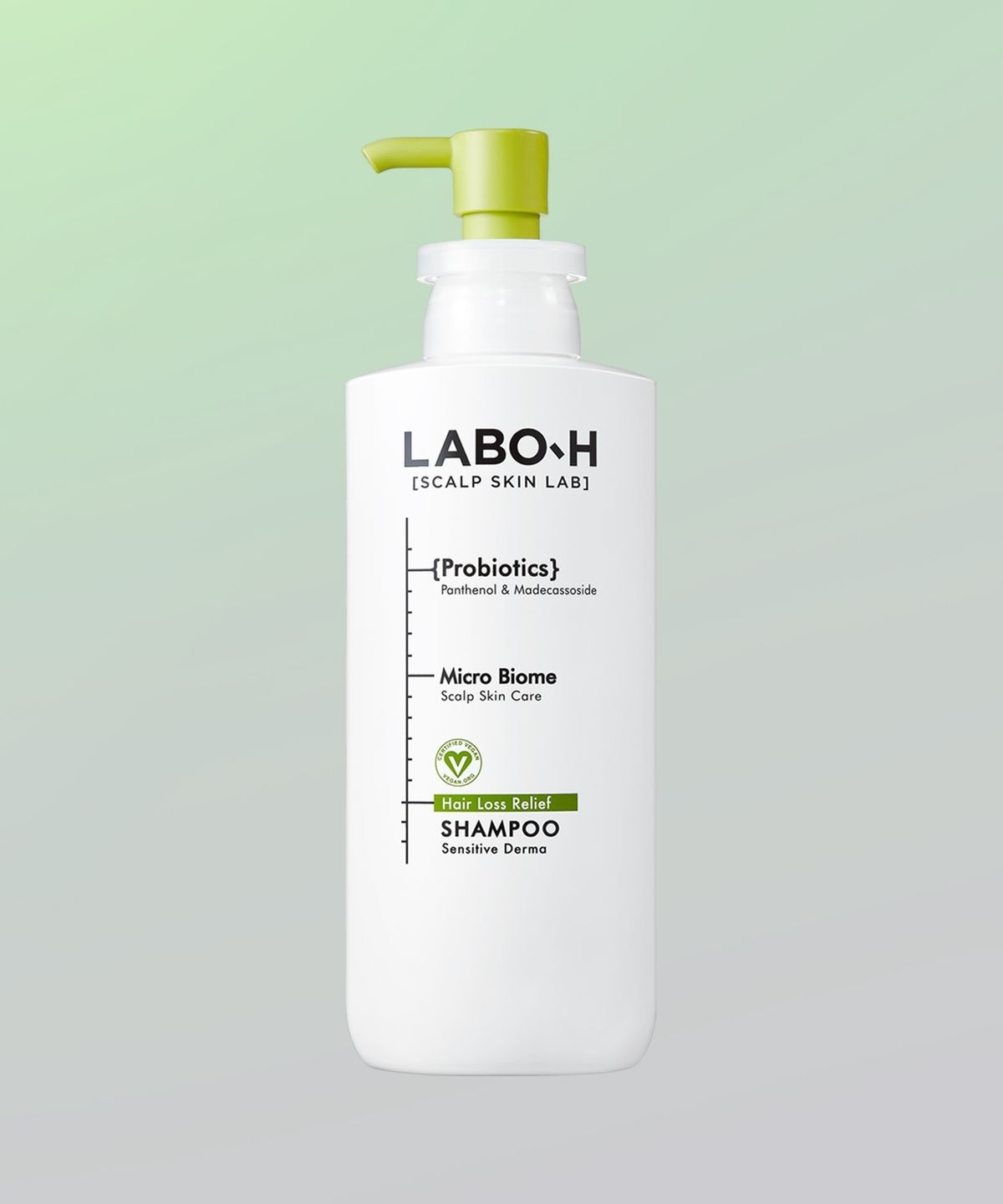 【緩解脫髮症狀】LABO-H 綠茶微生態敏弱肌舒緩防脫洗髮精 400ml