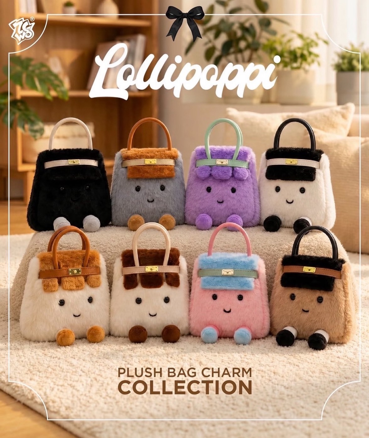 〈盲盒界焦點🫶🏻〉ZCWO × Lollipoppi 凱莉包 迷你毛絨手袋吊飾 盲盒