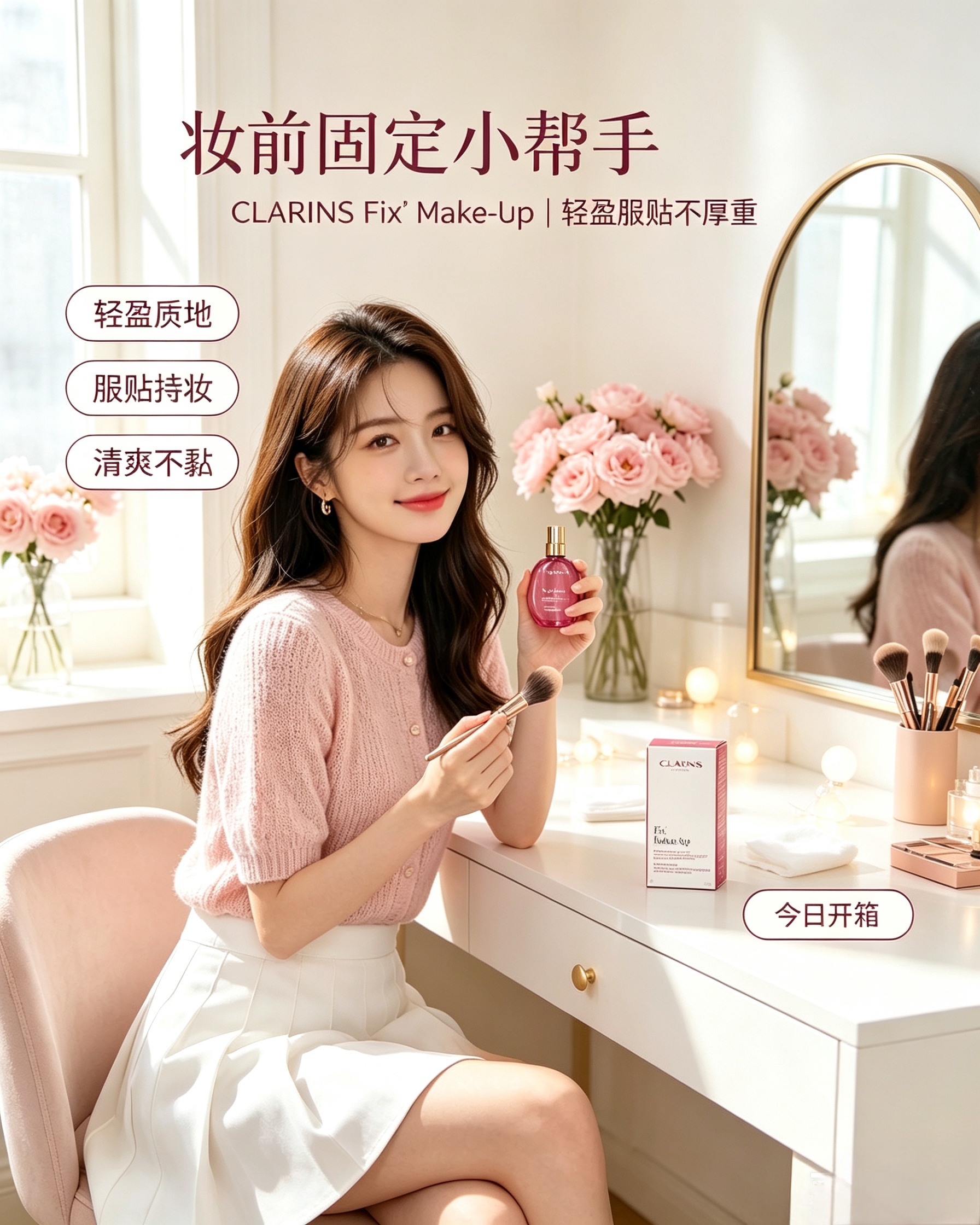 S22260 口袋持妝神器｜Clarins玫瑰定妝噴霧15ml