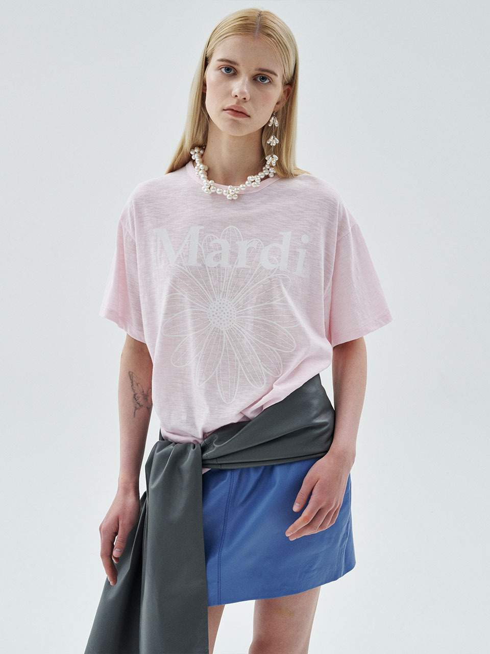 Mardi Mercredi SLUB COTTON TSHIRT FLOWERMARDI