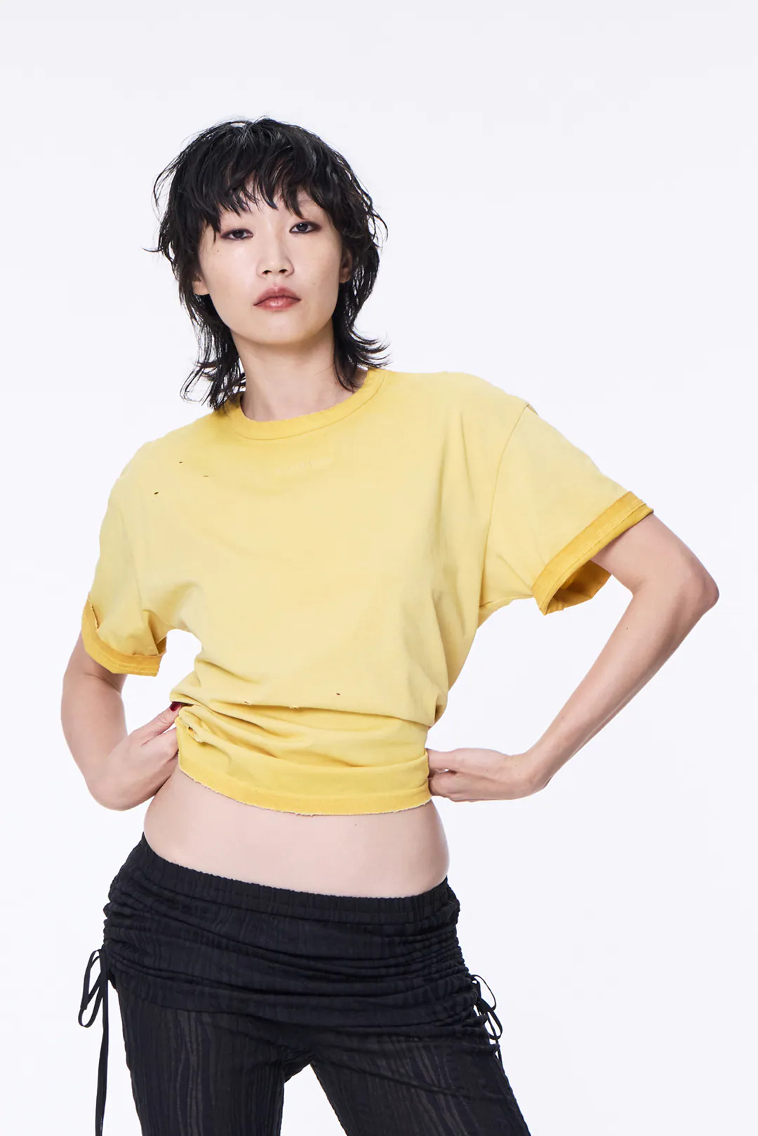 【車庫服飾】SILVER NINE Cropped Dyed Logo Tee 短版破壞染色logo T / FRAGMENTS-010
