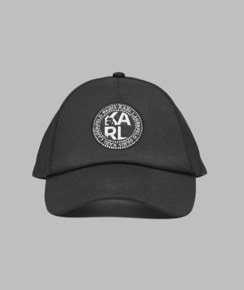 【預購】Karl Lagerfeld H071016 黑色KRYSTAL KARL棒球帽