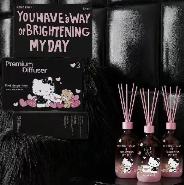 UE24 Hetras x Hello Kitty 香氛Diffuser 一套500mlX3支 ( Hello Berry, Flower Park, Hotel Wood)