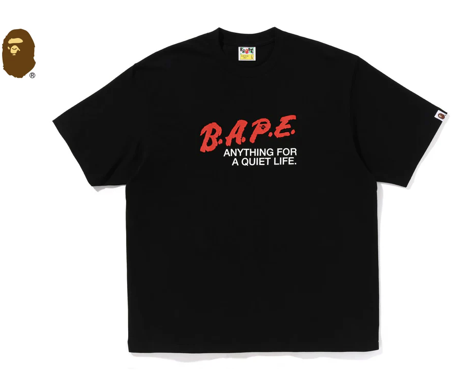 【BAPE男生】0711發售 寬版BAPE MOTTO LOGO RELAXED FIT TEE