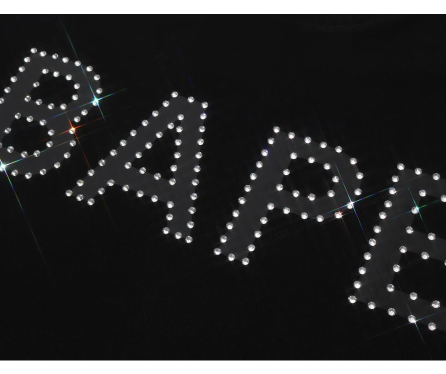 【BAPE男生】0711發售 寬版 水鑽BAPE RHINESTONE LOGO RELAXED FIT TEE
