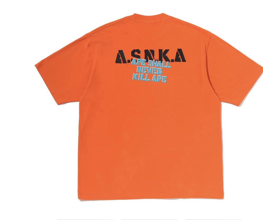 【BAPE男生】0711發售 寬版 STENCIL FONT APE HEAD RELAXED FIT TEE