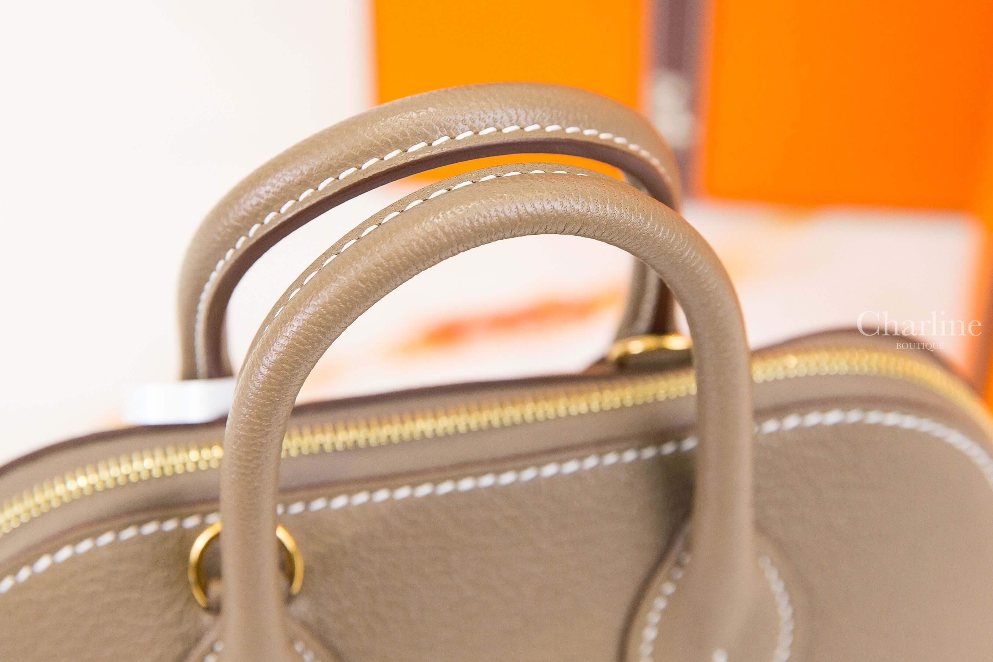 Hermès Bolide 1923 Mini 18 Etoupe Chevre Mysore 大象灰金釦迷你手提肩背包